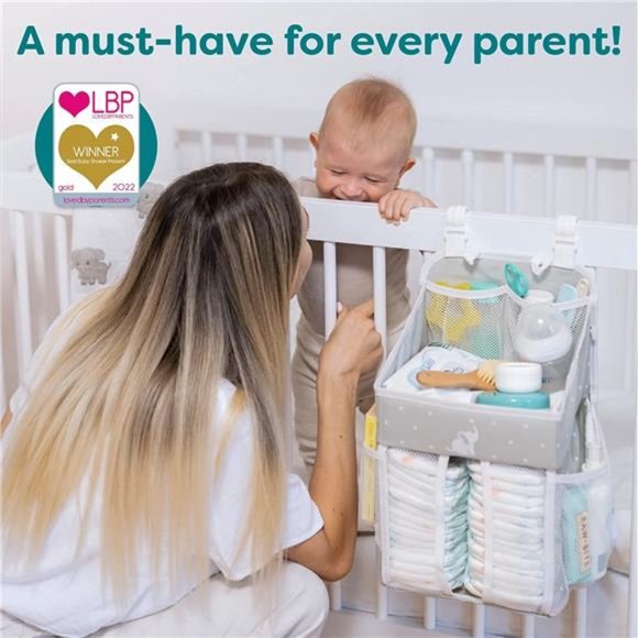 Hanging Diaper Caddy Organizer - Diaper Organizer Caddy with Multiple Pockets - Picture 2 of 6